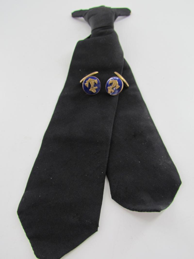 Kriegsmarine Art Déco Manschettenknöpfe and Tie