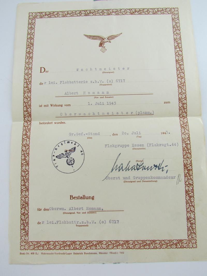 Luftwaffe Photo Album and Award Documents From One Person