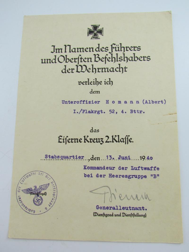 Luftwaffe Photo Album and Award Documents From One Person