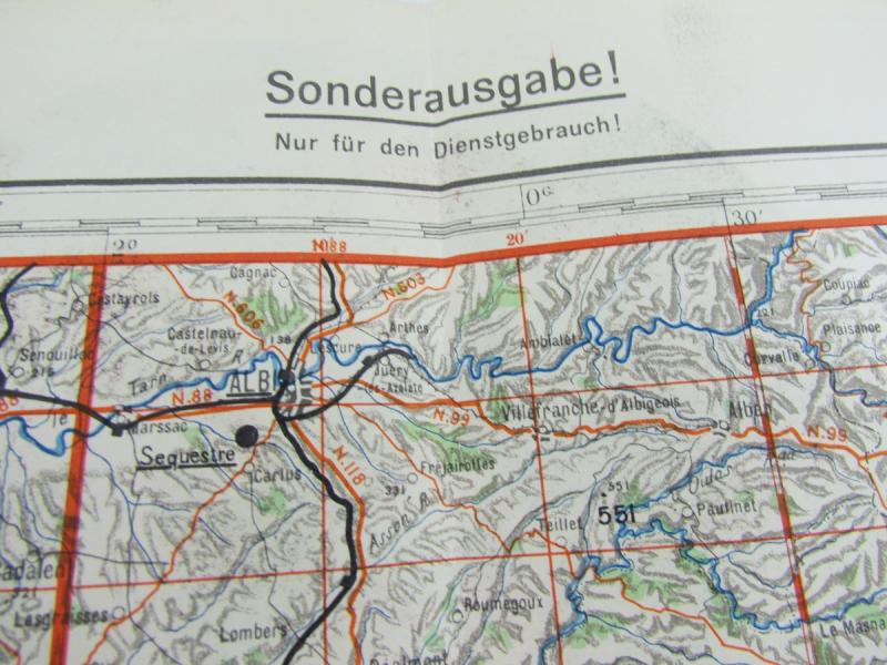 Luftwaffe Navigation Map Toulouse France 1934 ( SCHWERTER ZU PFLUGSCHAREN)