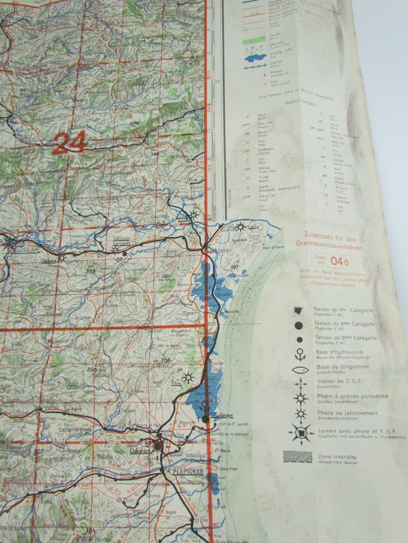 Luftwaffe Navigation Map Toulouse France 1934 ( SCHWERTER ZU PFLUGSCHAREN)