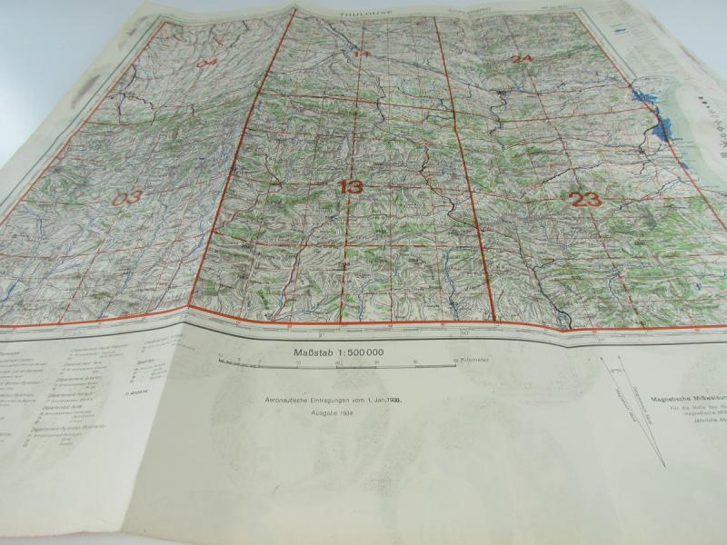 Luftwaffe Navigation Map Toulouse France 1934 ( SCHWERTER ZU PFLUGSCHAREN)