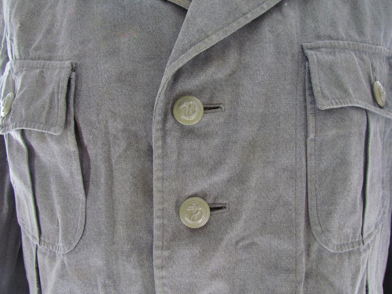 Kriegsmarine ( Coastal Artillery ) Tropical HBT Tunic