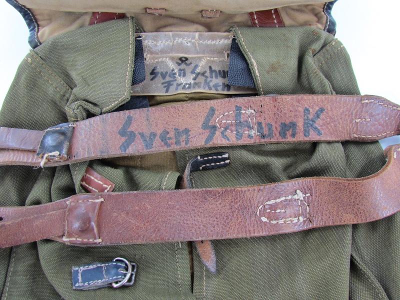 WH/SS Combat Y straps RB numbered With Tornister Both Named