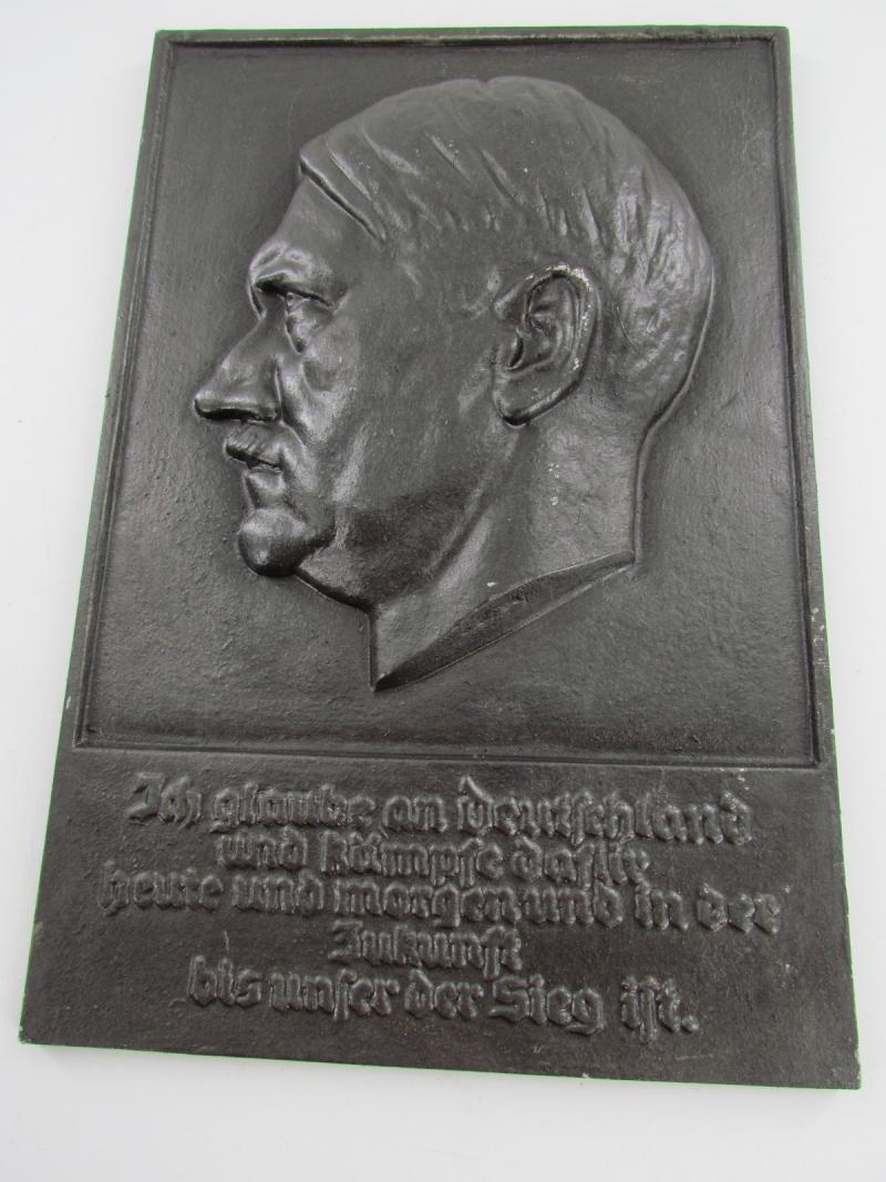 Adolf Hitler Metal Wall Plaque