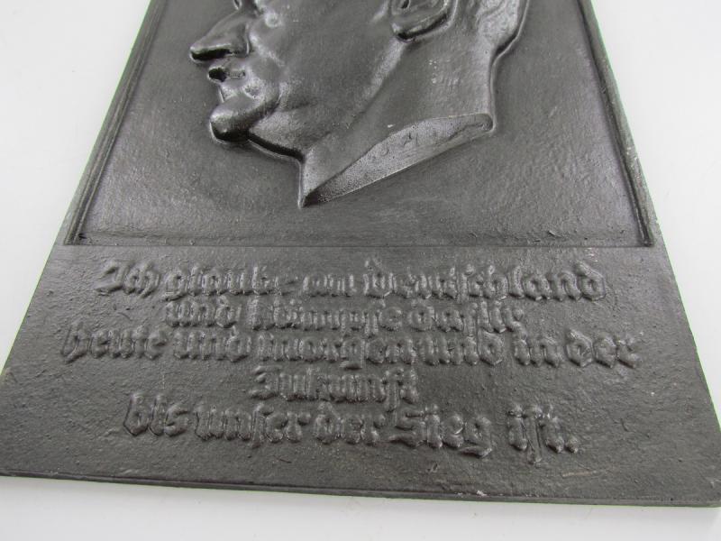 Adolf Hitler Metal Wall Plaque