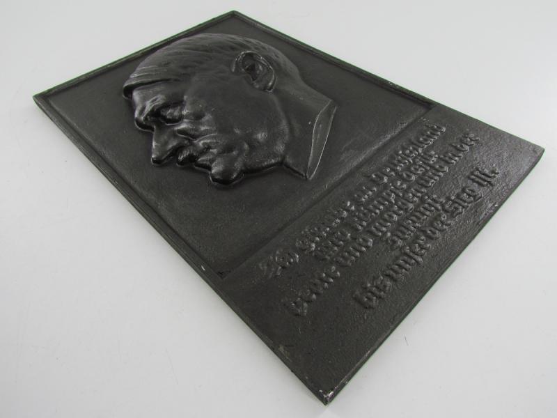 Adolf Hitler Metal Wall Plaque