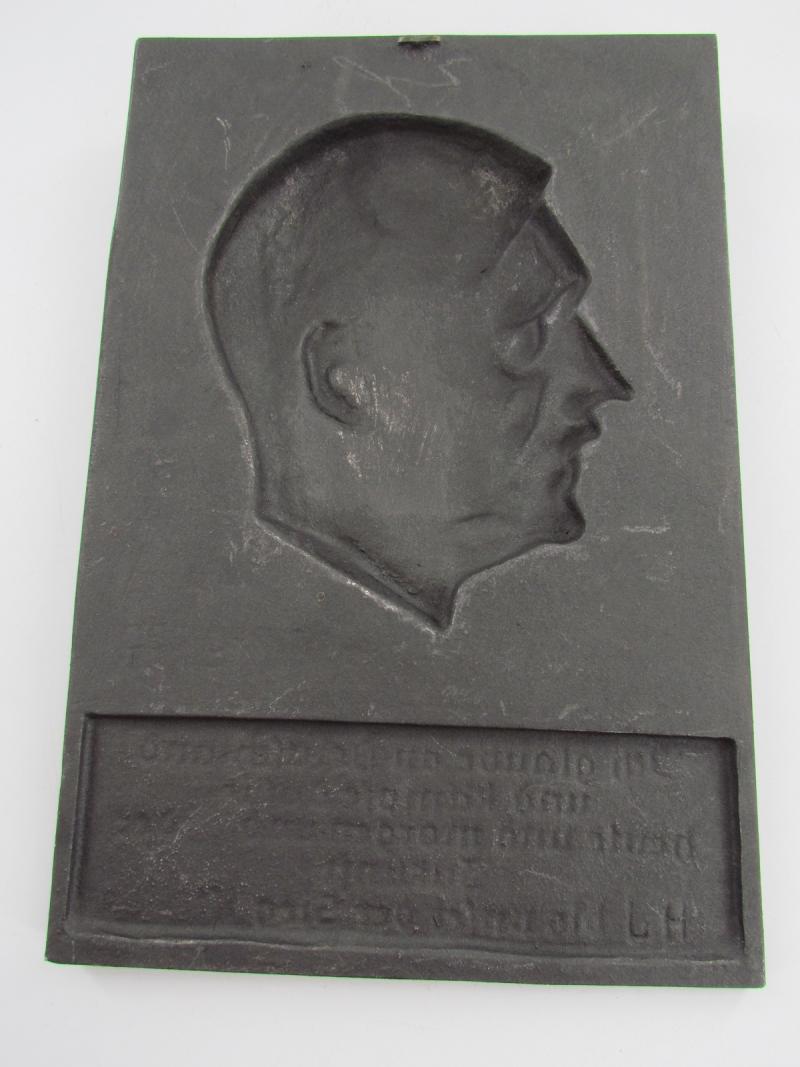 Adolf Hitler Metal Wall Plaque