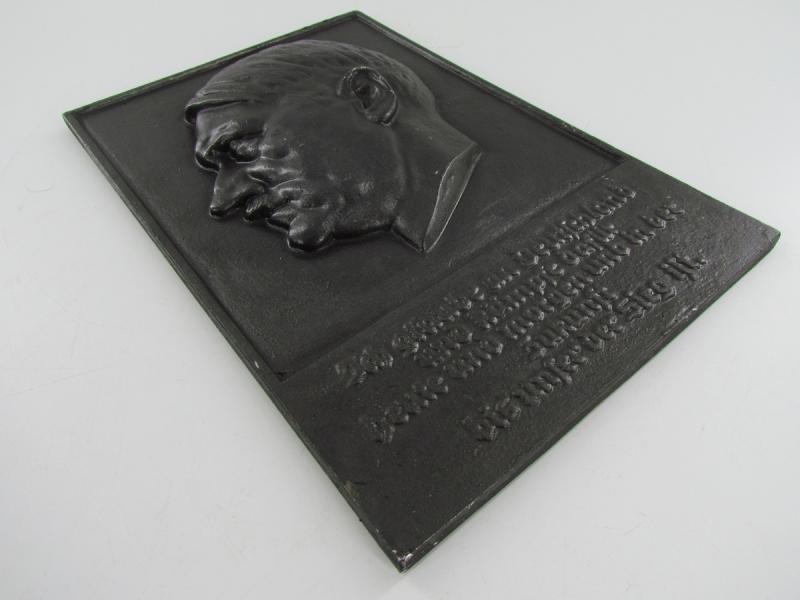 Adolf Hitler Metal Wall Plaque