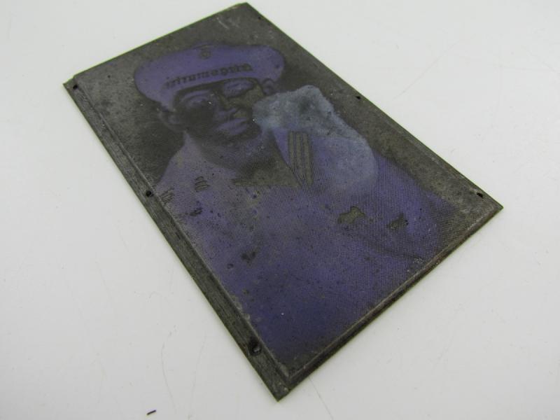 Original German Newspaper Photo “Druckplatte” (printing plate)