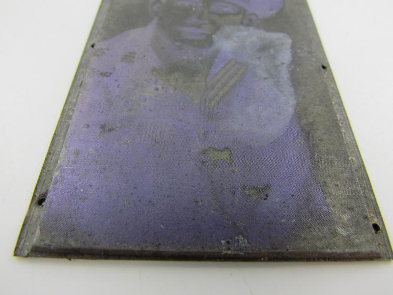 Original German Newspaper Photo “Druckplatte” (printing plate)