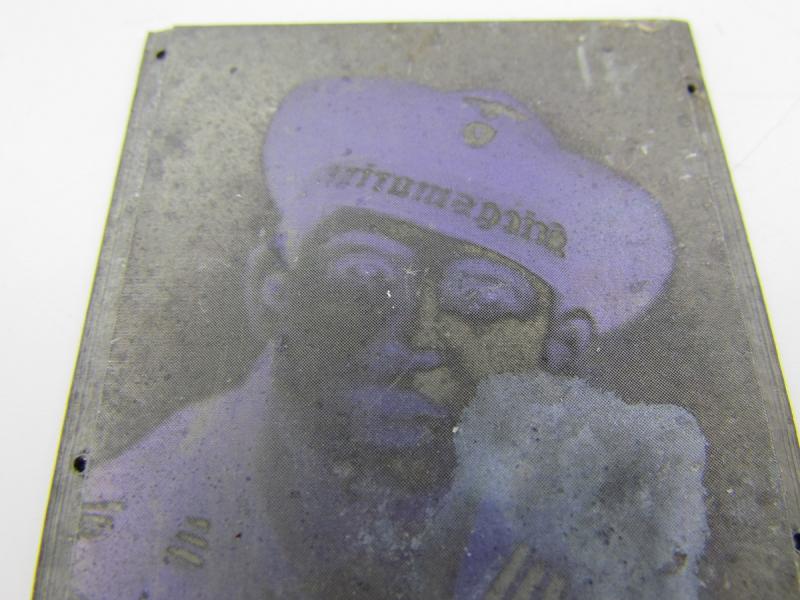 Original German Newspaper Photo “Druckplatte” (printing plate)