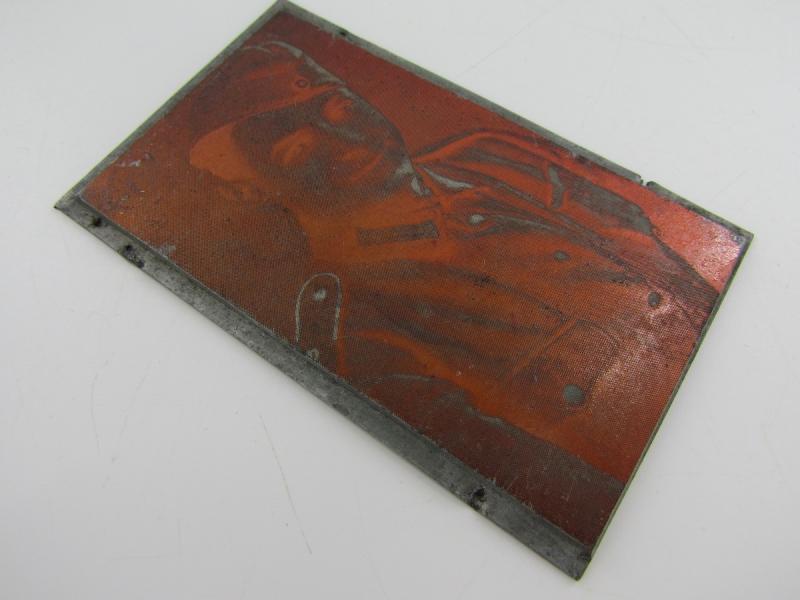 Original German Newspaper Photo “Druckplatte” (printing plate)