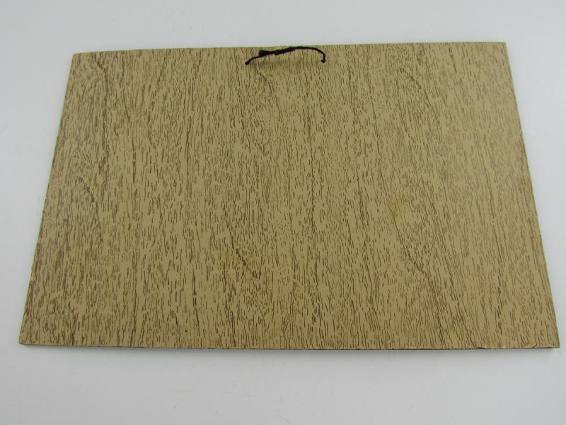 Wooden Plate With Photo Adolf Hitler And Text