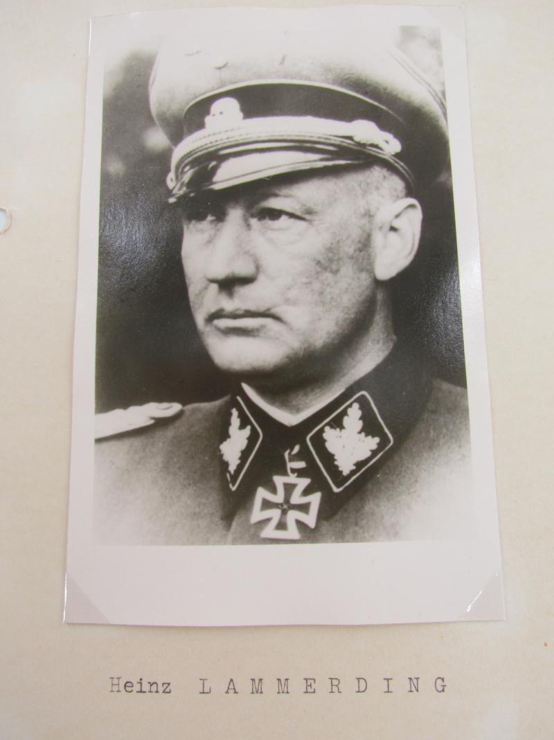 2 x Original Photos From SS Knight's Cross Bearer Heinz Lammerding