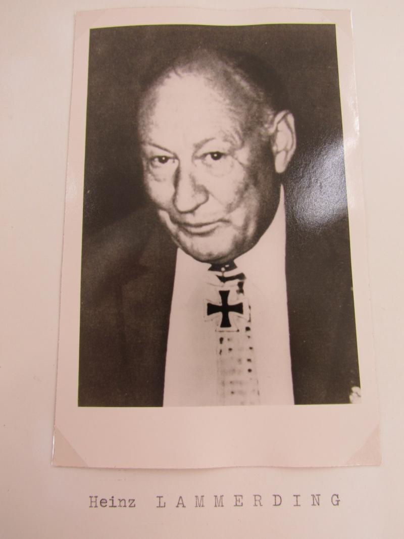 2 x Original Photos From SS Knight's Cross Bearer Heinz Lammerding