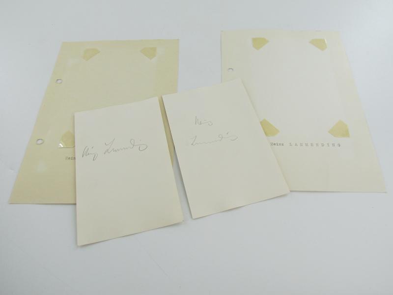 2 x Original Photos From SS Knight's Cross Bearer Heinz Lammerding