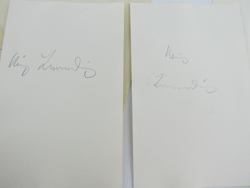 2 x Original Photos From SS Knight's Cross Bearer Heinz Lammerding