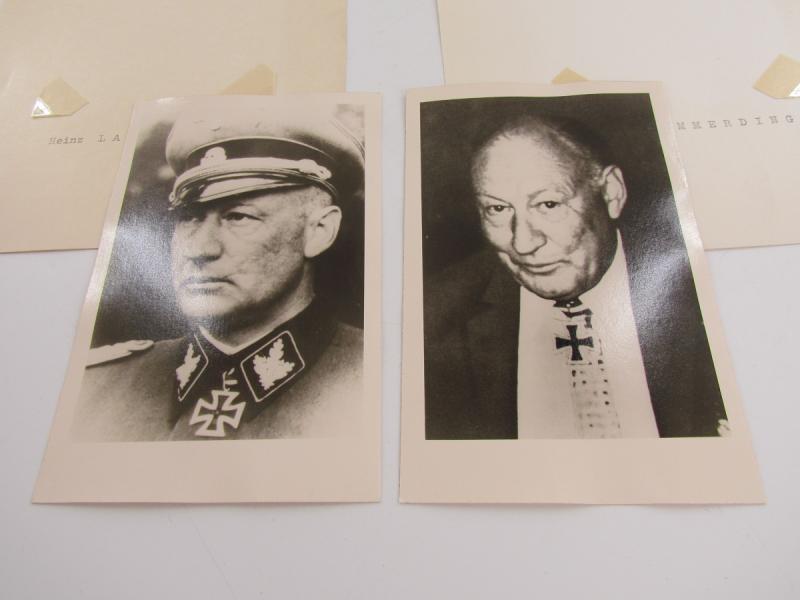 2 x Original Photos From SS Knight's Cross Bearer Heinz Lammerding