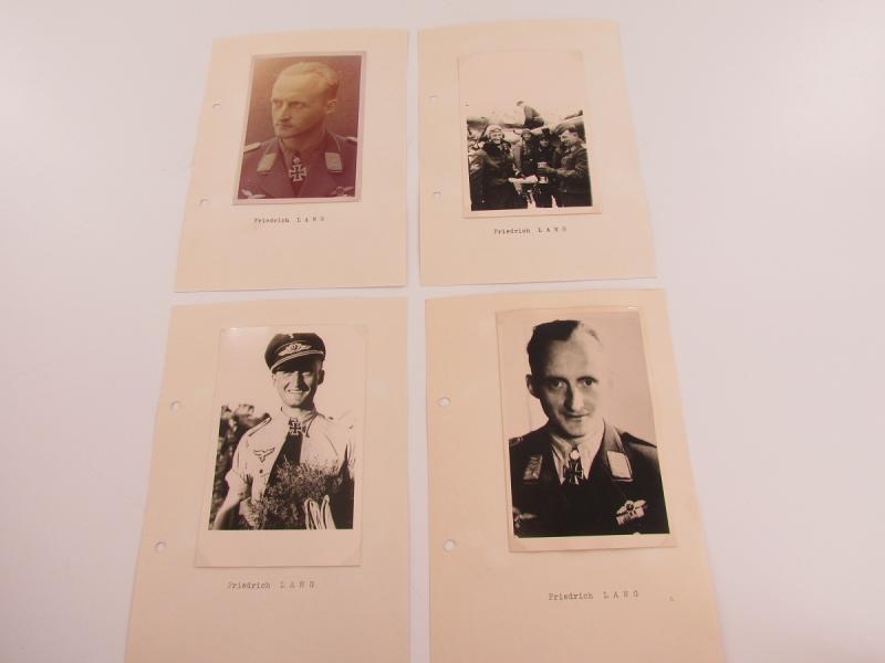 4 x Original Photos From Knight's Cross Bearer Stuka Pilot Friedrich Lang