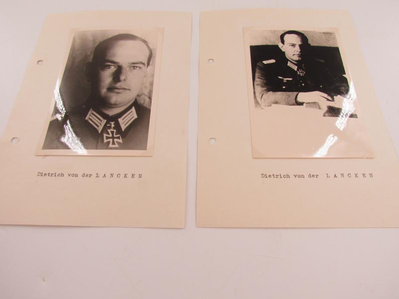 2 x Original Photos From Knight's Cross Bearer Dietrich von der Lancken