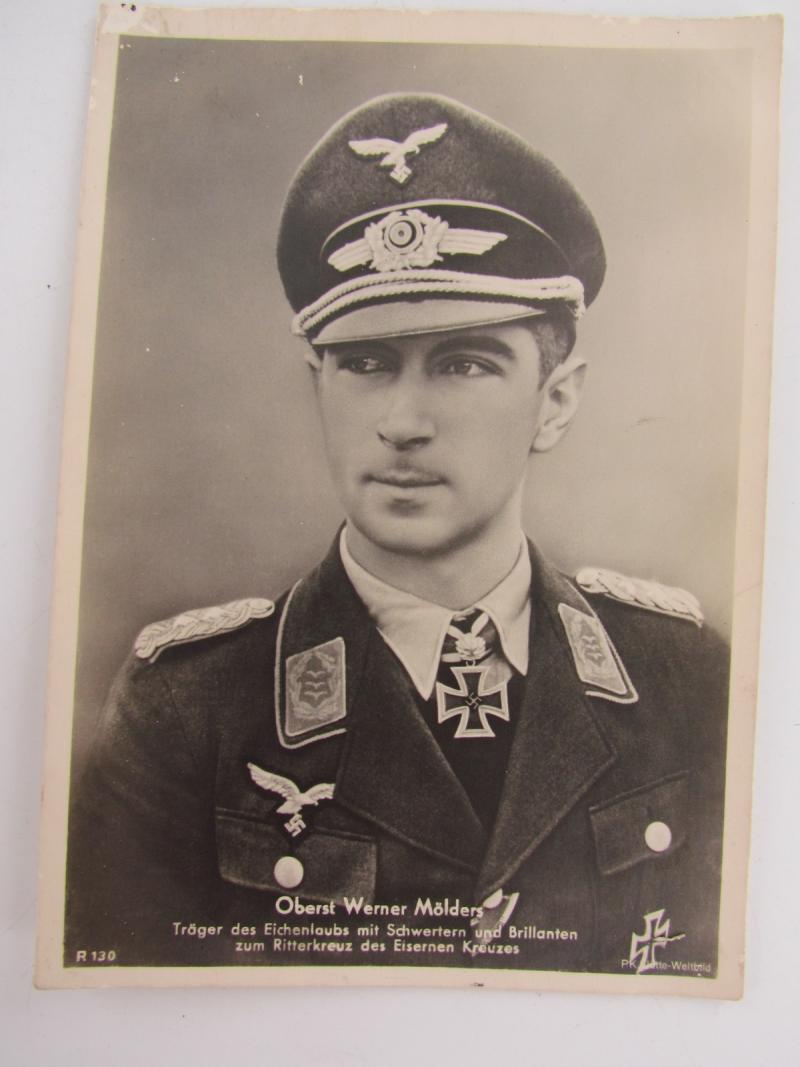 Luftwaffe Werner Mölders Postcard
