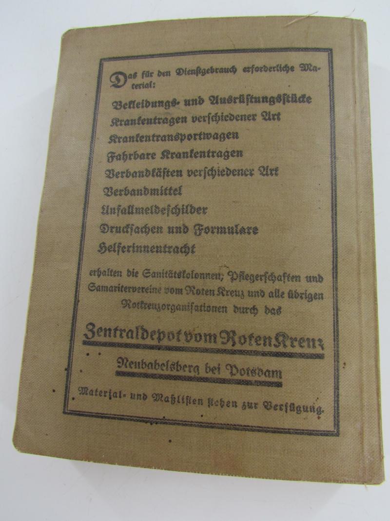 DRK Reichswehr/Wehrmacht Medical Training Book