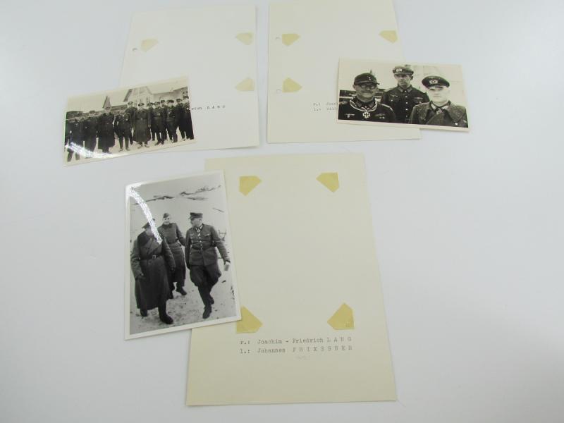 3 x Original Photos From Knight's Cross Bearer Joachim-Friedrich Lang