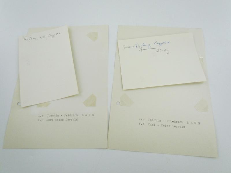 2 x Original Photos From Knight's Cross Bearer Joachim-Friedrich Lang