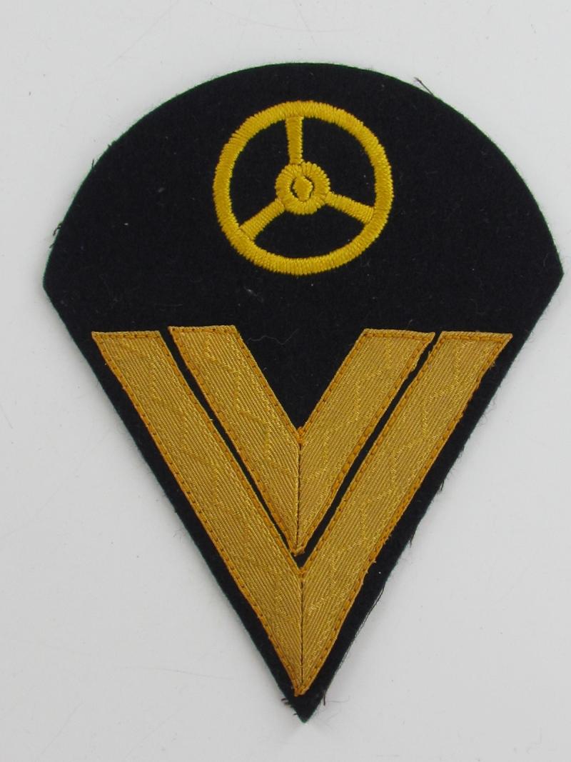 Kriegsmarine Kraftfahrer Combined Career and Rank Sleeve Insignia