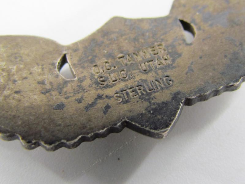 Original US Army Air Force Pilot Badge, By O.C Tanner SLC Utah