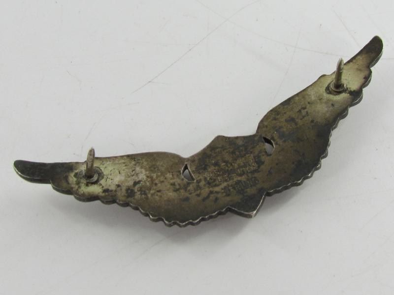 Original US Army Air Force Pilot Badge, By O.C Tanner SLC Utah