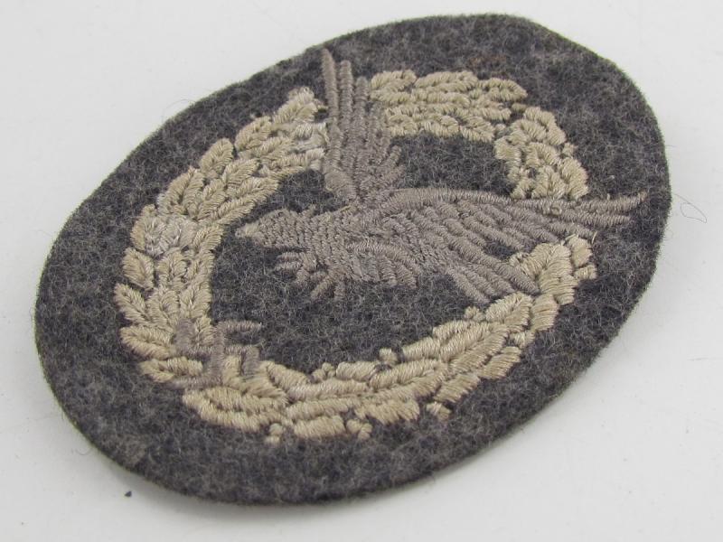 Luftwaffe. Air Gunner Badge, Cloth Version