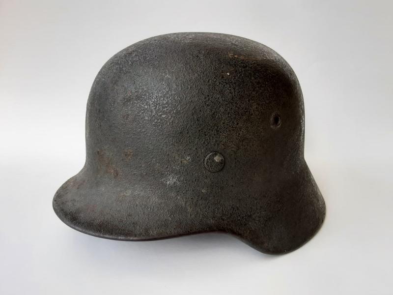 Luftwaffe M35 Woodchip Camo Helmet With Ghost Decal