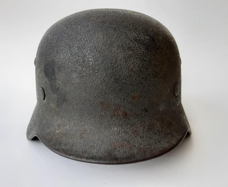 Luftwaffe M35 Woodchip Camo Helmet With Ghost Decal