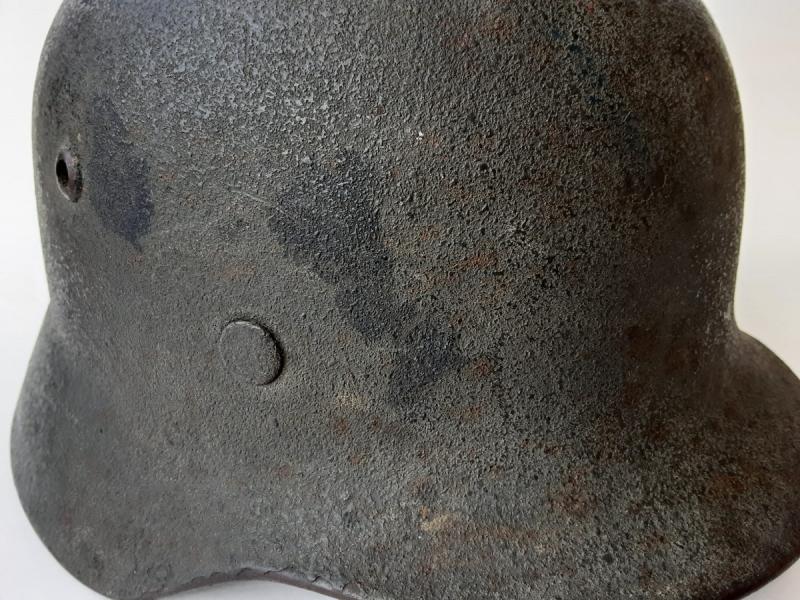 Luftwaffe M35 Woodchip Camo Helmet With Ghost Decal