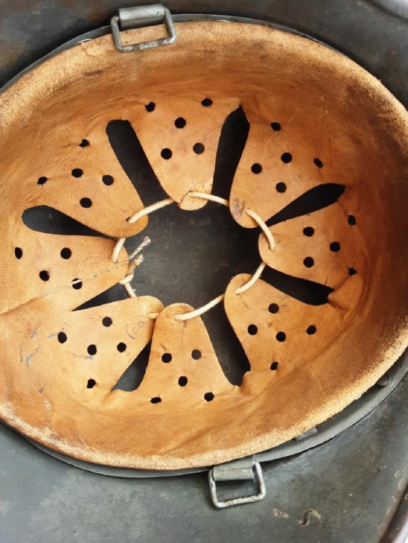 Luftwaffe M35 Woodchip Camo Helmet With Ghost Decal