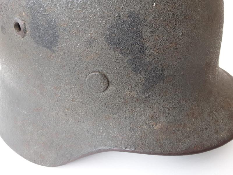 Luftwaffe M35 Woodchip Camo Helmet With Ghost Decal