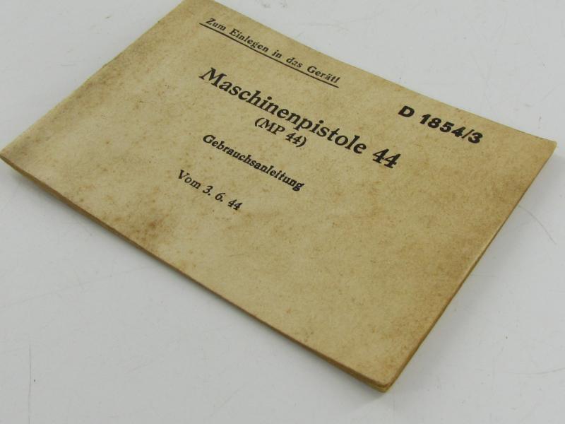 MP43/44 Sturmgewehr Instruction Booklet.....very Rare