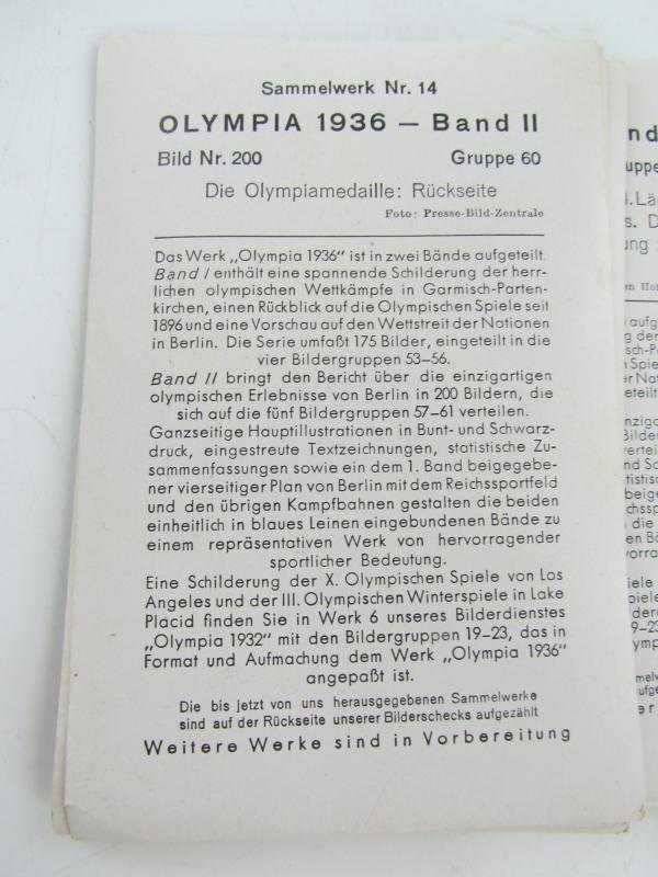 Collection pictures Olympia 1936 ( Bilder Gruppe 60 )