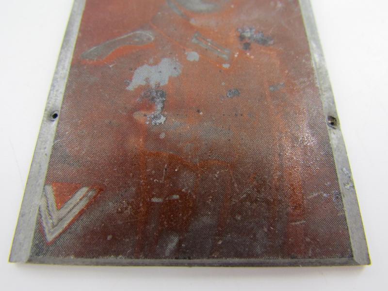 Original German Newspaper Photo “Druckplatte” (printing plate)