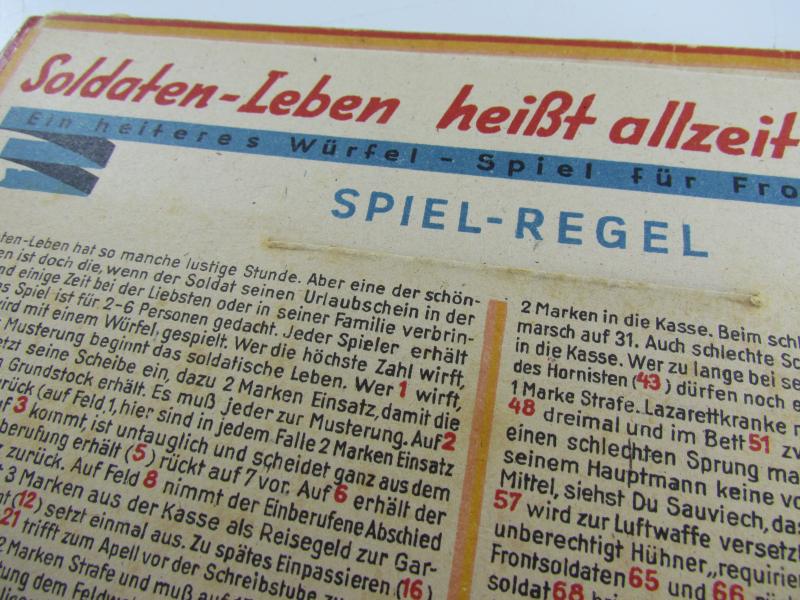 Dice Game Soldaten - Leben Heißt Allzeit Lustig Sein - 1940