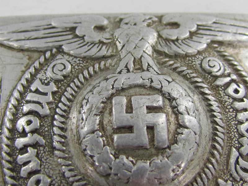Aluminium Belt Buckle – Waffen-SS – RZM 822/37 with Belt