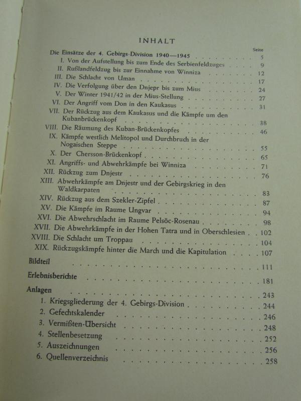 Book : Gentian and Edelweiss. The 4th Mountain Division 1940-1945.