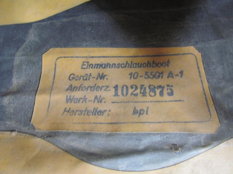 Luftwaffe Einmannschlauchboot ( Lifeboat )