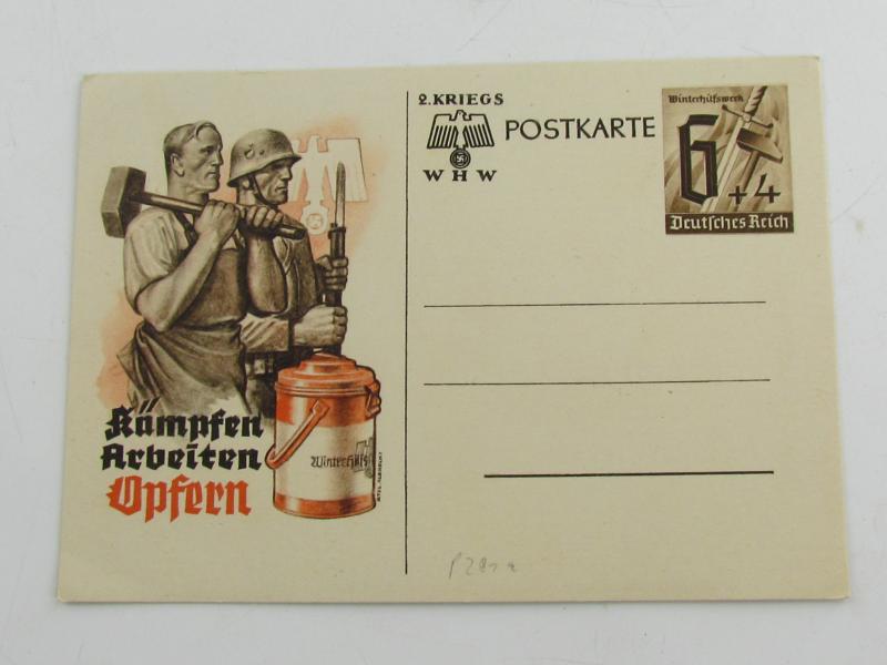 (Postcard) Winterhilfswerk (WHW) Kämpfen Arbeiten Opfern