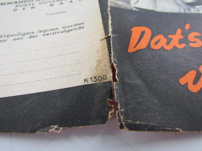 Dutch 'Waffen-SS' Recruitment Flyer/Poster