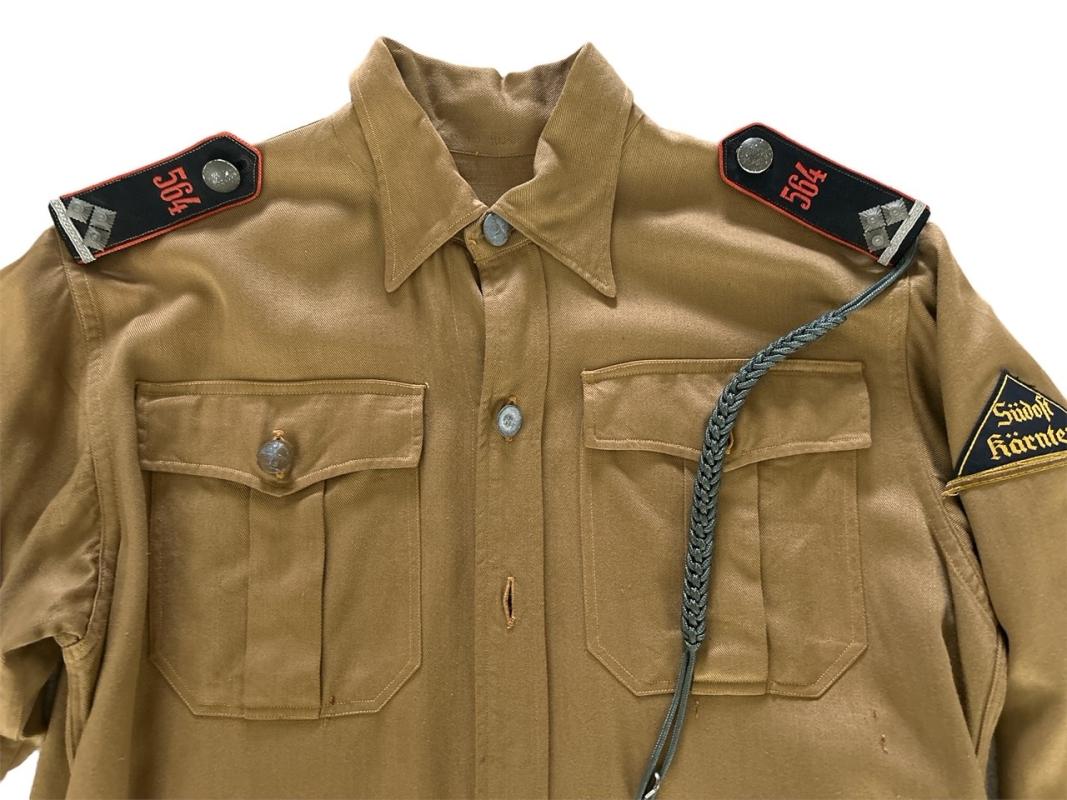 Hitler Youth Service Shirt With Insignia Süd Ost Kärnten