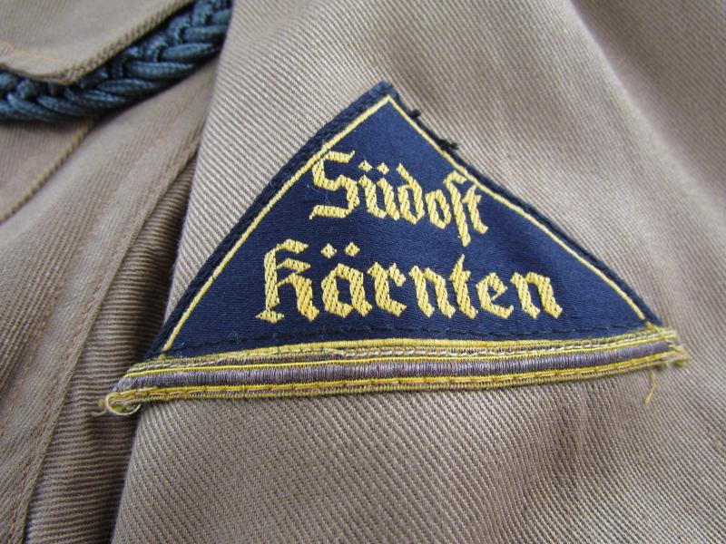 Hitler Youth Service Shirt With Insignia Süd Ost Kärnten