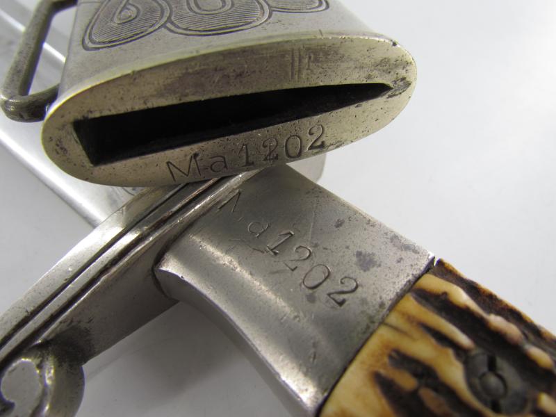 RAD Dagger With Scabbard and Hanger....Matching Numbers